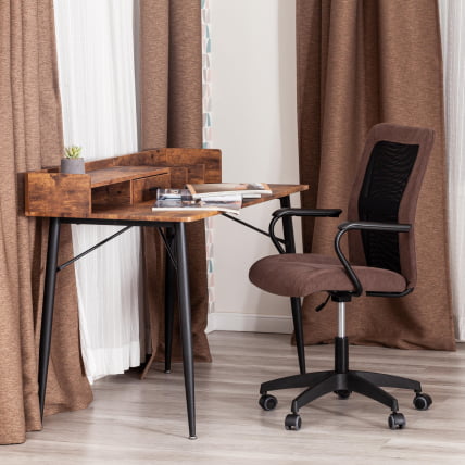 Кресло STAFF STAFF флок/ткань, коричневый/черный, 6/W-11_11