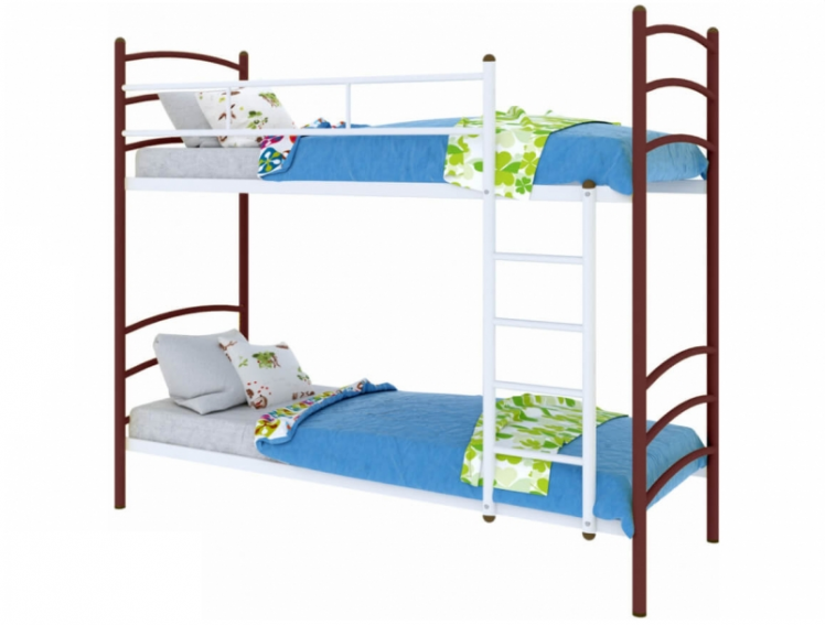 Кровать двухъярусная Милана Duo 800х1900 Коричневая_0