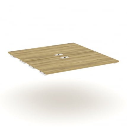 Двойной стол-приставка к двум опорным тумбам/шкафам CONCEPT CN.DSPR-007 Дуб Винченцо Белый_0