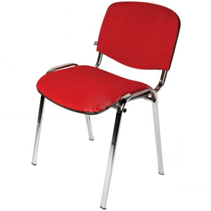 Стул ZP_UP_EChair Rio ИЗО хром ткань красная 550729_4