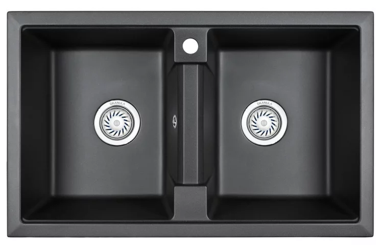 Кухонная мойка GRANULA 8101 Черный_0