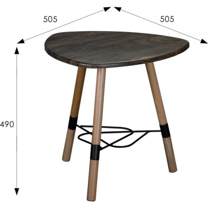 Стол журнальный Лючия 2104 Черный бук-дуб маррон_2