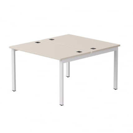 Бенч-система на 2 места на металлокаркасе, опоры 45 гр Everprof EVO 254S015 Кашемир Белый_0