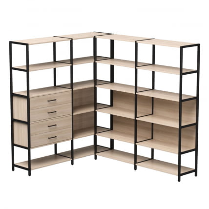 Набор стеллажных систем Everprof EVO №17 Дуб Соната Черный_0