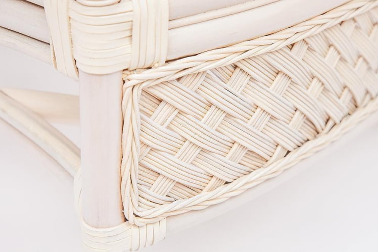 Комплект для отдыха ANDREA (диван + 2 кресла + журн. столик со стеклом + подушки) TCH White (белый), Ткань рубчик, цвет кремовый_4