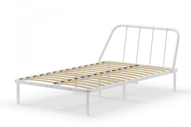 Кровать Мира с ортопедическими латами Цвет фасада: Белый; Материал фасада: Металл; Размер: 1200х2000 мм; Спальное место: 1200х2000 мм _0
