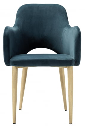 Кресло Ledger К Diag blue/нат.дуб_1