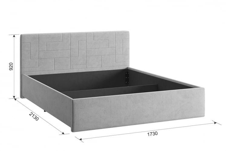 Кровать 1.6 Лора 2 с подъем. механизмом ZP.KM1.6-09.2 персик (велюр)_3