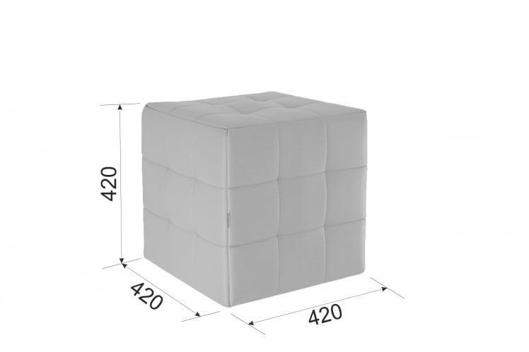 Пуф Рубик PM-003.1 белый (экокожа)_1