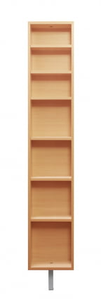 Поворотный шкаф в черном глянцевом стекле Зум Шелф Молочный дуб_3