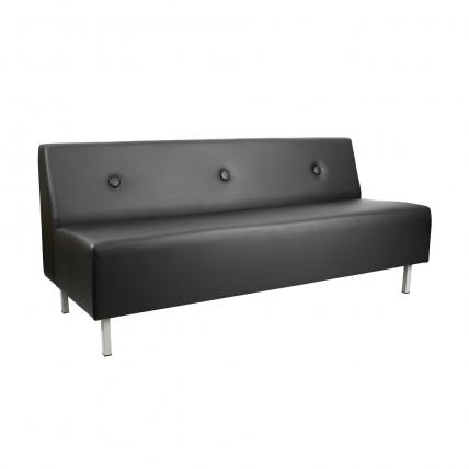 Диван офисный Скайнет секция тройная без подлокотников модуль А черный Ecotex 3001_0