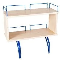 Полка задняя двухъярусная к столу Polka_zz 1/750 (Polka_zz 7/750) Клен Синий_0