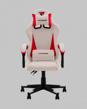 Кресло спортивное TopChairs Phantom бело-красный_1