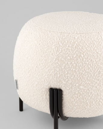 Пуф Флик new ткань букле молочный_1