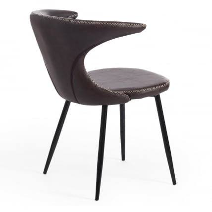 Стул FLAIR (mod. 9020) экокожа/металл, 60 х 56 х 78 см , коричневый 1/черный_2