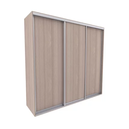 Шкаф-купе 3-х дверный Акцент-Сим Д 1800х600 Ясень шимо светлый_0