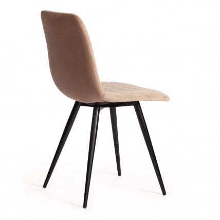 Стул CHILLY X (mod. 7096-1) ткань/металл, 45x53х88 см, высота до сиденья 50 см, бежевый barkhat 5/черный_2