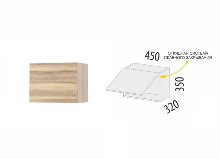 Антресоль (с системой плавного закрывания) Бруклин 101.104.1_3