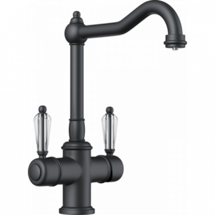 Смеситель Omoikiri Tottori-Gb Латунь/Графит/Прозрачный Кристалл_0