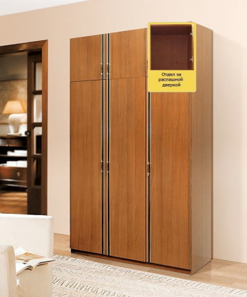 Шкаф распашной с антресолью Флагман 2 Вишня Оксфорд_59971_5