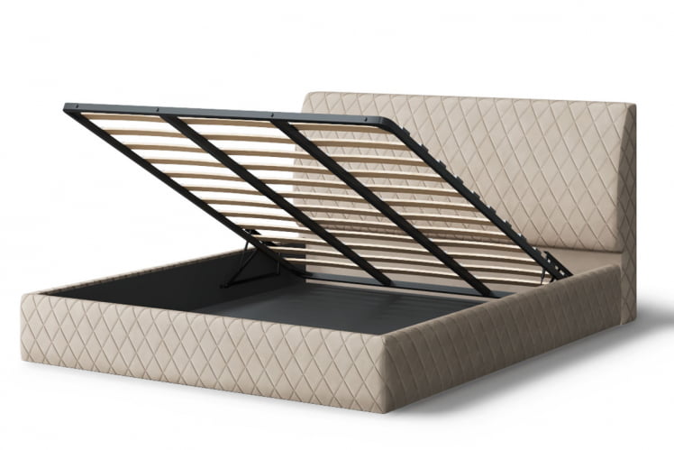 Кровать Хилтон, 2000 x 1200 мм, бежевый_2