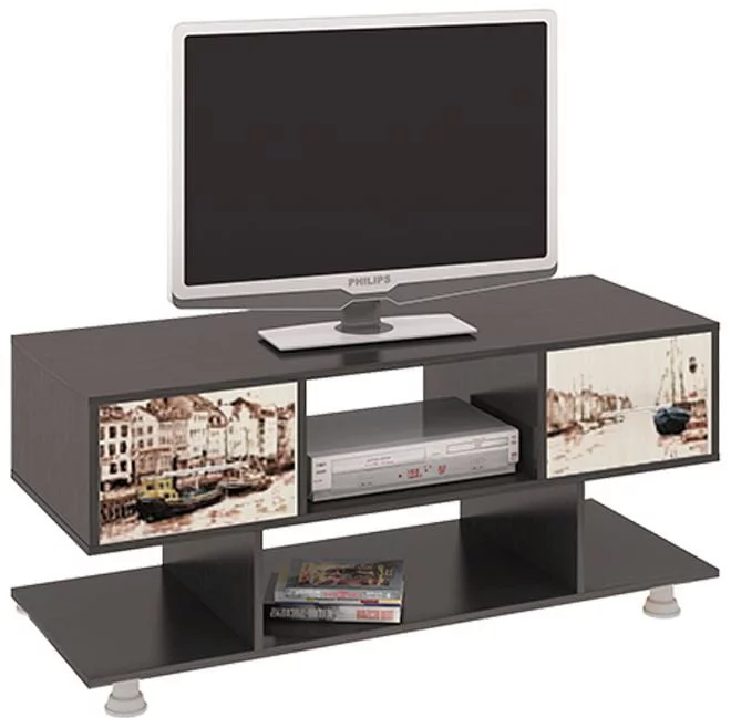 Тумба TV-16.1 Венге Цаво/Дуб молочный/Рисунок_0