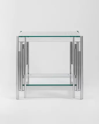 Журнальный столик ГЭТСБИ 55x55 Серебро_2