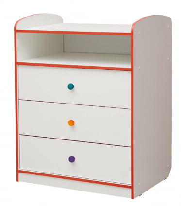 Комод с 3-мя ящиками Юниор-10 Белый_0