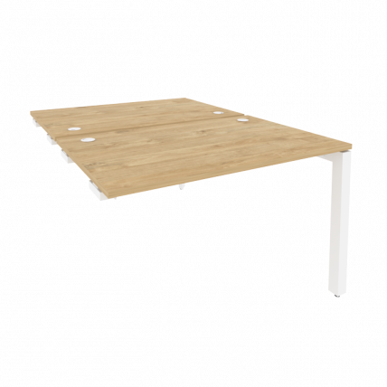 Стол-приставка двойной на П-образном м/к к опорным элем. ONIX O.MP-D.SPR-2.8 Тиквуд Светлый/Белый_0