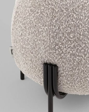 Пуф Флик new ткань букле серо-бежевый_3