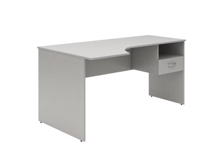 Стол письменный левый SET160-1 L c подвесной тумбой Серый_0