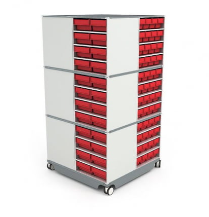 Поворотная кассетница КП-03 красный_0