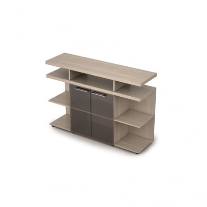 Шкаф низкий со стеклом TAIM-MAX 4ШН.012.1 Шамони светлый_0