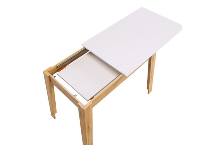 Стол обеденный раздвижной Цезарь белое дерево/дуб крафт золотой_2