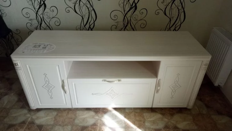 Тумба с колоннами Венеция 32.02 Сосна Астрид Ваниль_10