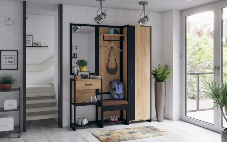 Банкетка 600 Техно ЛД 678.310.000 Дуб Золотой Черный_2