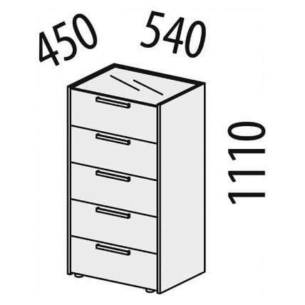 Комод Монако 903.19 Дуб Вотан / Белый шпон / Альпийский белый_4
