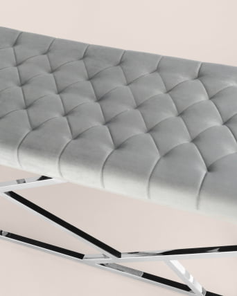 Банкетка АРТ ДЕКО велюр Серый_3