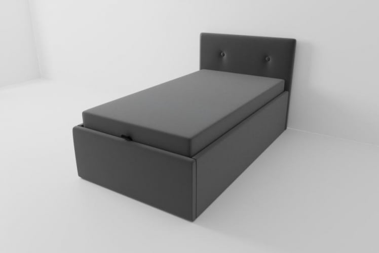 Детская кровать Екатеринбург с подъемным механизмом и матрасом Цвет фасада: Серый; Материал фасада: ЛДСП; Спальное место: 800х1600 _0