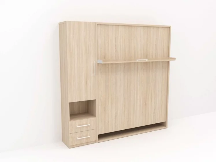 Кровать-трансформер Смарт 1 со шкафом 1400 правый Венге_0