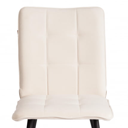 Стул обеденный Bari Bari LT, велюр, молочный/черный, 4, 41х55х89 см_6