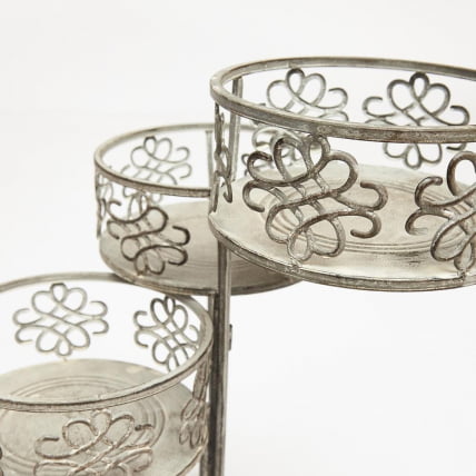 Цветочница Secret de Maison TROI (mod. PL08--7689) металл, 59*29*63см, Античный серый_4