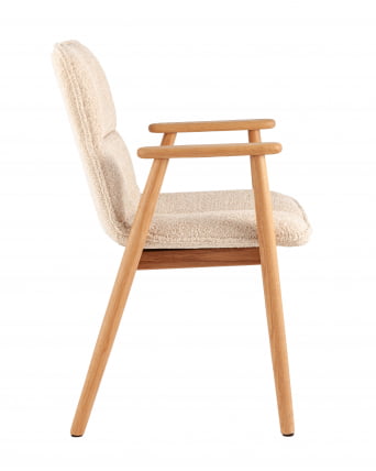 Стул обеденный Philo с деревянными ножками бежевый_2