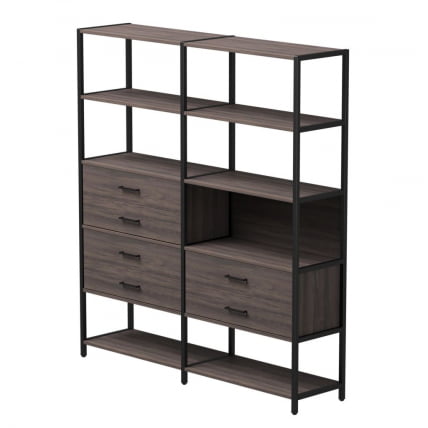 Набор стеллажных систем Everprof EVO №8 Дуб Пасадена Черный_0