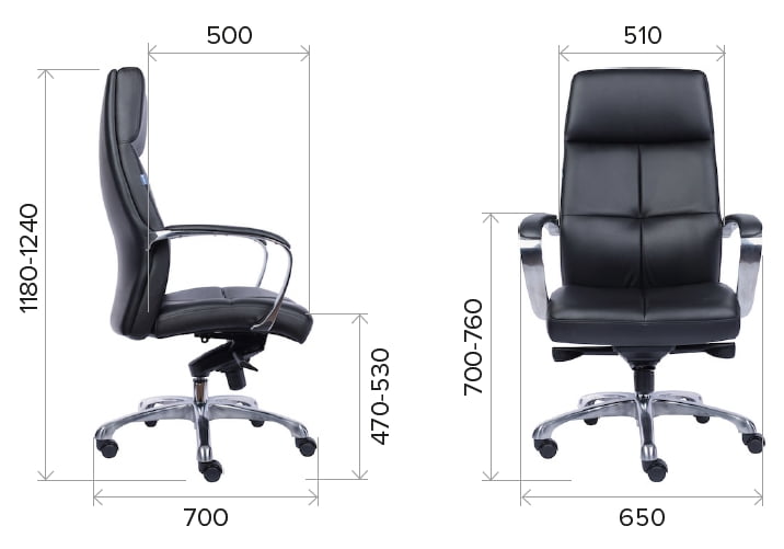 Кресло для руководителя Everprof Madrid Кожа Черный_4