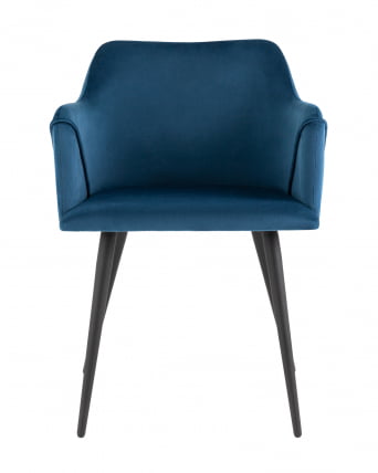 Стул с подлокотниками Джоэл велюр Cиний_2