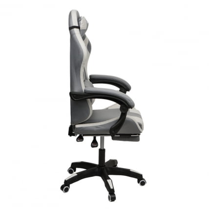 Кресло 907 KINGQUEEN, замша, цвет серый с массажем, арт 907-Dark-Grey_2