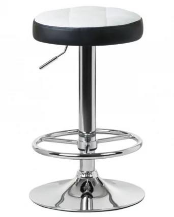 Табурет барный DOBRIN BRUNO Бело-черный_0