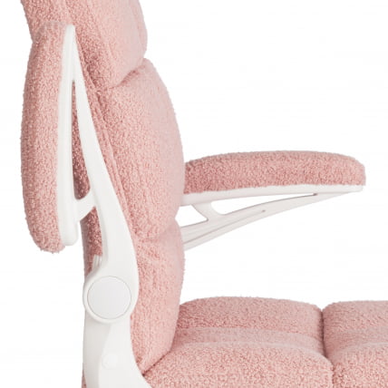 Кресло офисное Lugano Wh ткань teddy, розовый_8