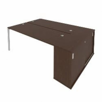 Рабочая станция с опорным шкафом-купе Metal System Б.РС-СШК-1.5 Венге/Серый_0